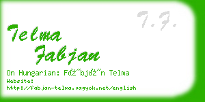 telma fabjan business card